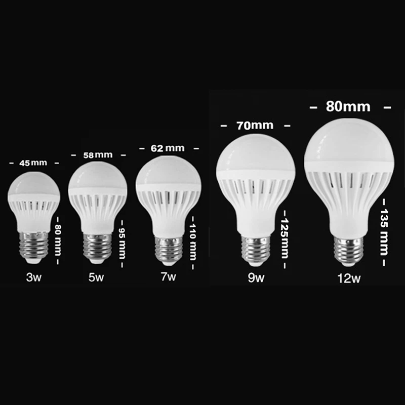 LED Light E27 LED Bulb AC 220V 240V 12W 9W 6W 3W Lampada LED Spotlight Table Lamp