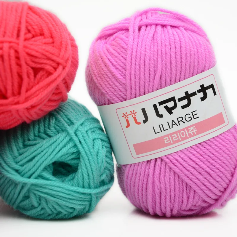 

250g/Lot 10 ball High Quality Crochet Organic Baby Acrylic Cotton Yarns Skein Hand Knitting Yarn China