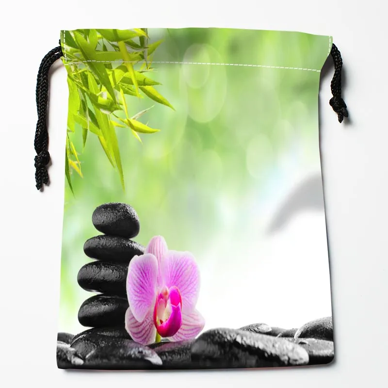 

New Arrive stone and flower Drawstring Bags Custom Storage Bags Printed gift bags More Size 18*22cm DIY your picture