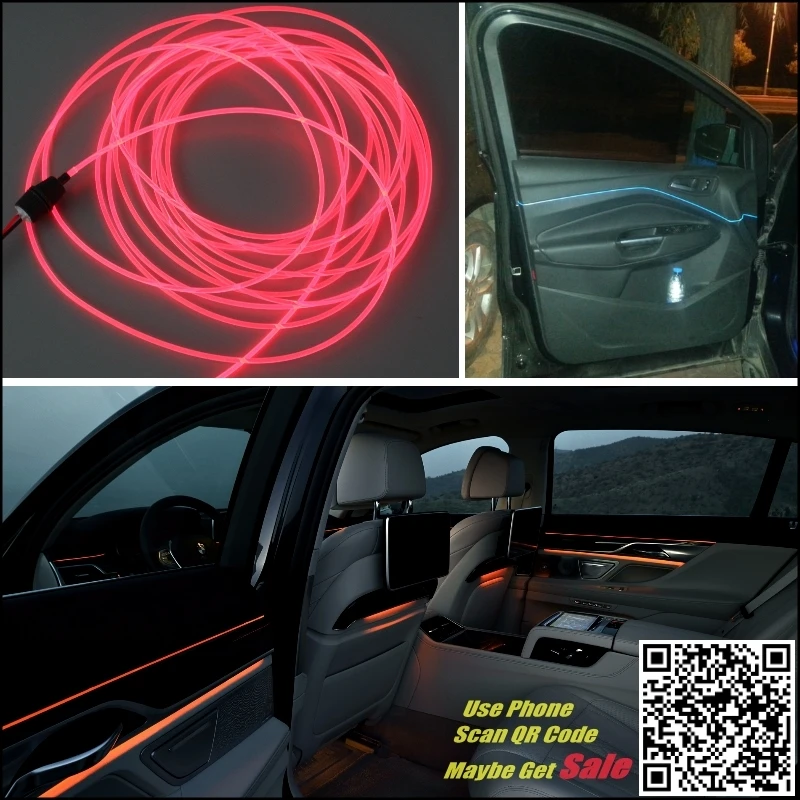 Faixa de luz ambiente para o interior do carro, faixa de luz ótica para iluminação interna do carro audi a3 1996 a 2016