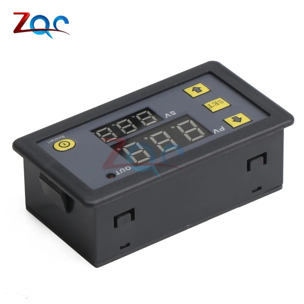 DC 12V/24V/AC 110V 220V Cycle Time Timer Delay Relay LED Dual Digital Display Timing  Adjustable Power Supply Thermolator 0-999