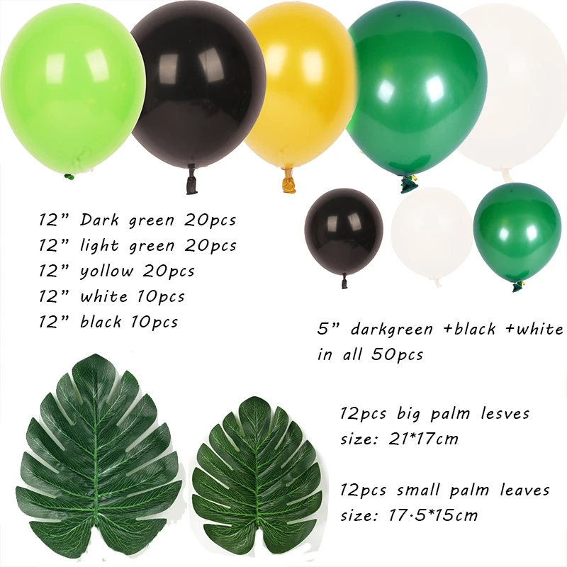159pcs Jungle Safari Party Balloon Arch Baby Shower Jungle Balloons Aniversario Latex Balloon Garland Birthday Decoration Adults image 6
