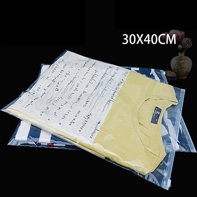 

25pcs/lot-30*40cm Three styles ( Frosted/Clear ) PE plastic zipper bag Clothing storage bag Garment bag