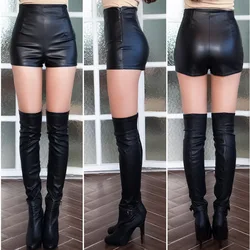 pu leather shorts Ladies 2018 new autumn and winter wear short leather  sexy high waist sexy primer DK117