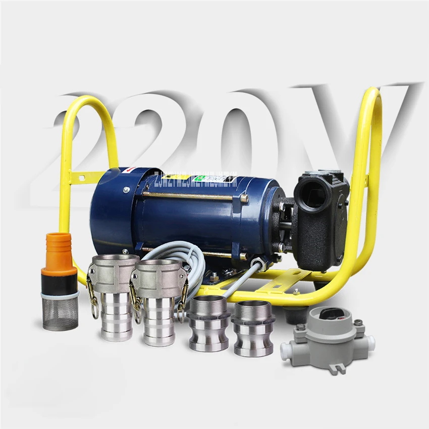 WG-FBB Gasoline Explosion-proof Oil Pump Electric Large Flow Pump Self-priming Fuel Oil Pump 750W 1/1.5 Inch 220V/380V 50Hz/60Hz