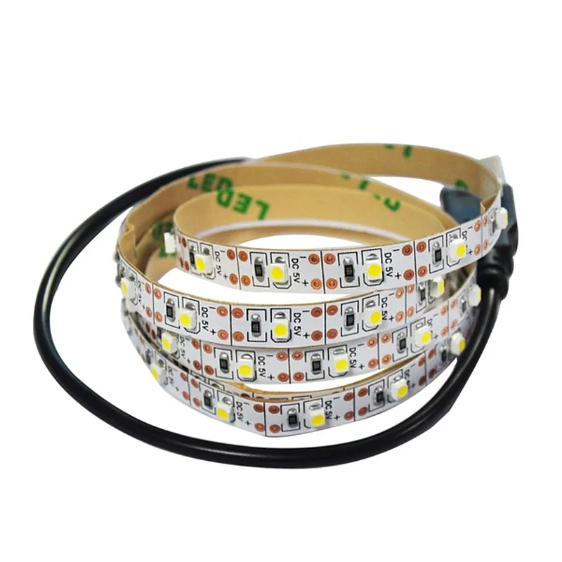 5v led luz de tira usb dc5v tv iluminação de fundo smd 3528 0.5 1 2 3 m com controle remoto ir rf para o desktop pc lâmpada fita do diodo