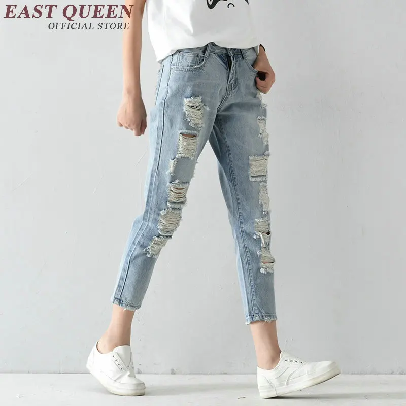 Ripped jeans for women destroyed women jeans female 2018 new denim pants trousers ladies women's jeans boyfriends NN0582 Y