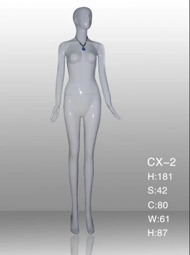 Free Shipping!! Top Level Fashionable High Quality Gloss White Fiberglass Female Mannequin Hot sale