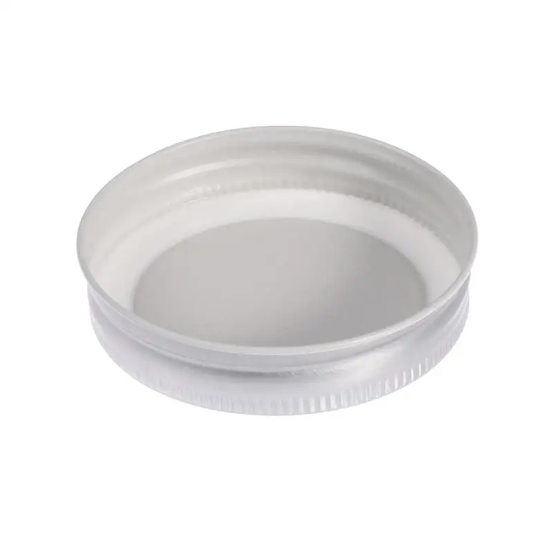 4pcs Sealing Metal Caps Leakproof Tin Lids Mason Jar Cover for Wide-Neck Jar Collection Bottle Glass Storage Bottle