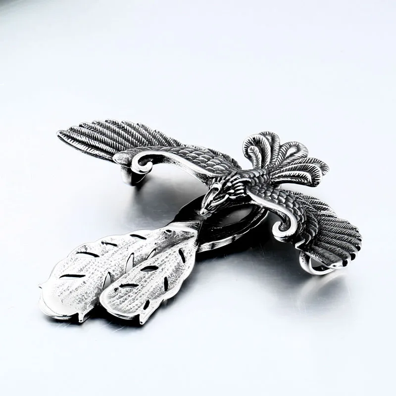 BEIER Cool 3D Phoenix Pendant Necklace Stainless steel Bird Charm Choker Animal Jewelry for man Good detail BP8-204