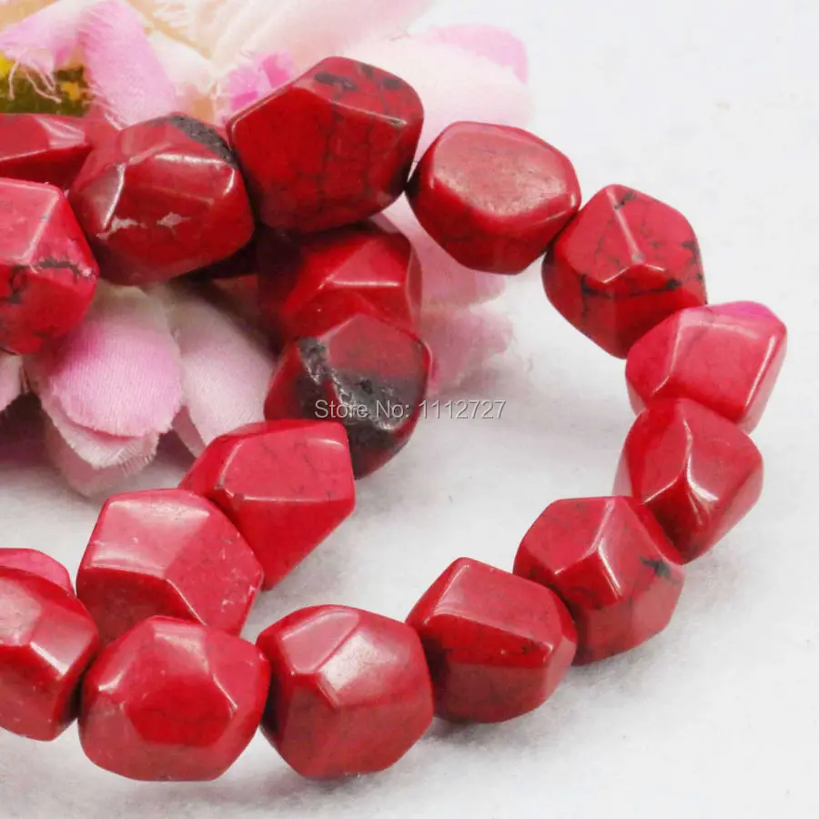 Irregular 10-15mm Red Turkey Beads Loose Stone Ornament Accessory Parts Fashion Jewelry Making Design Women Girls Gifts 15inch