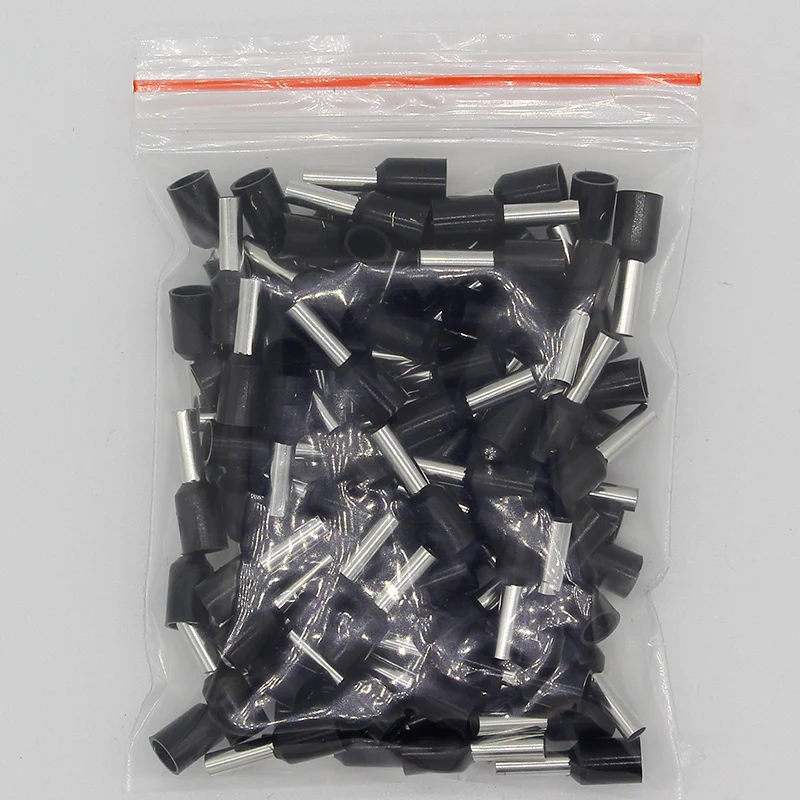 E2508 Tube insulating terminals 2.5MM2 100PCS/Pack Insulated Cable Wire Connector Insulating Crimp Terminal Connector E-