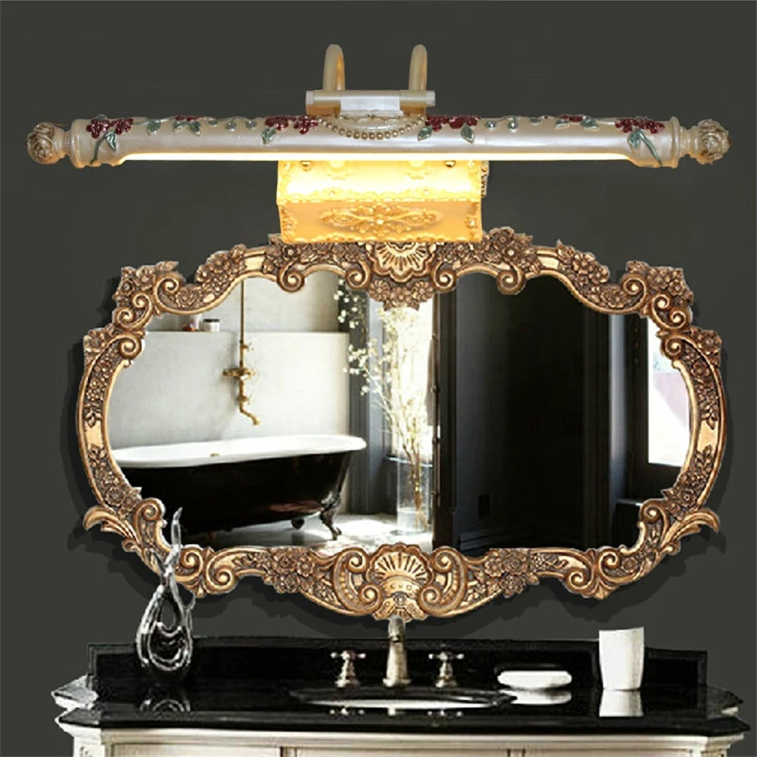

Thai Mirror Front Resin Wall Lamps Bathroom European Sconce Wall Lights Moisture-proof Waterproof Mirror Cabinet Fixtures