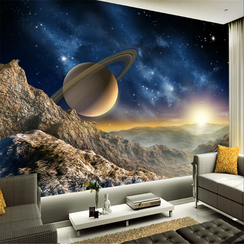 Wallpaper Sofa Stereoskopis 3D - Custom Night Sky ulasan dan harga