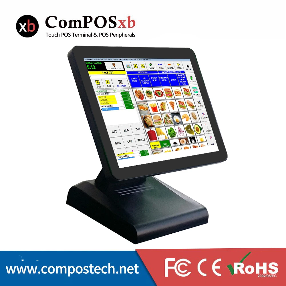 Windows POS terminal 15 Inch TFT LCD Point Of Sale Terminal Screen Touch All In One Pos System