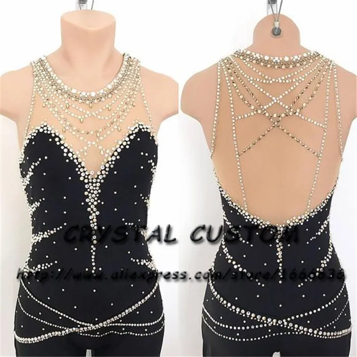 

Crystal Custom Figure Skating Dress Girls New Brand Ice Skating Clothes For Competition DR4675