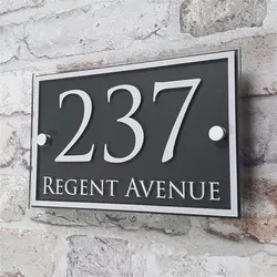 Acrylic House Number Signs Apartment Number Plaques Address Plates Vinyl Sticker Customized House Sings with Door Number
