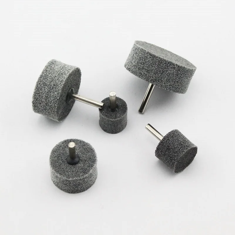 Nieuwe 5 stk/partij 6mm shank Cilindrische Nylon fiber Slijpschijf Metalen Polijsten tekening wiel Past Dremel Rotary Gereedschap