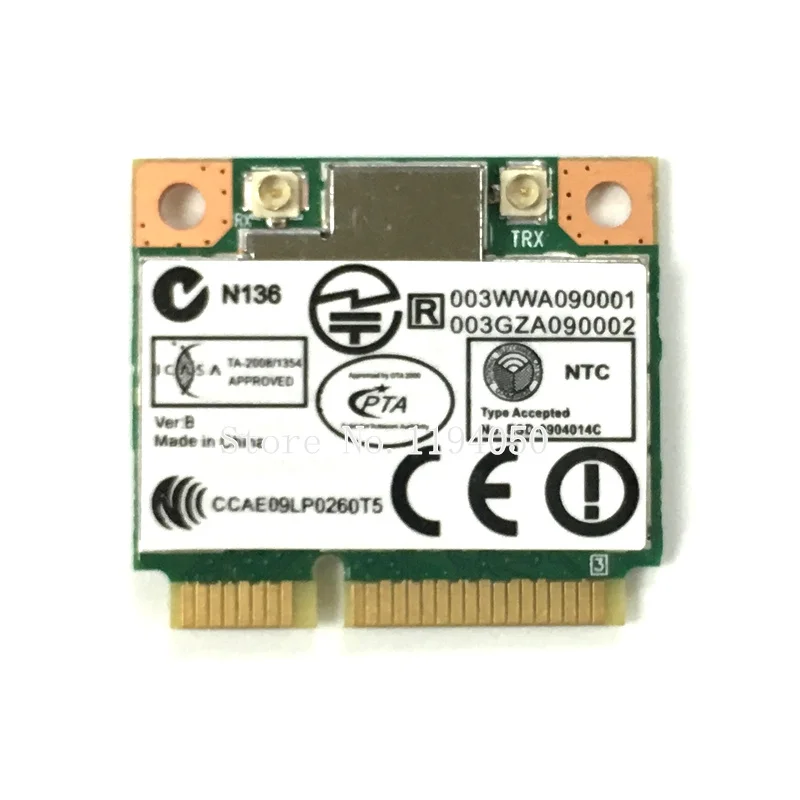 Atheros AR5B125 wireless 802.11n 150Mbps Wifi CARD half mini PCI-E CARD For dell card miniPCIe