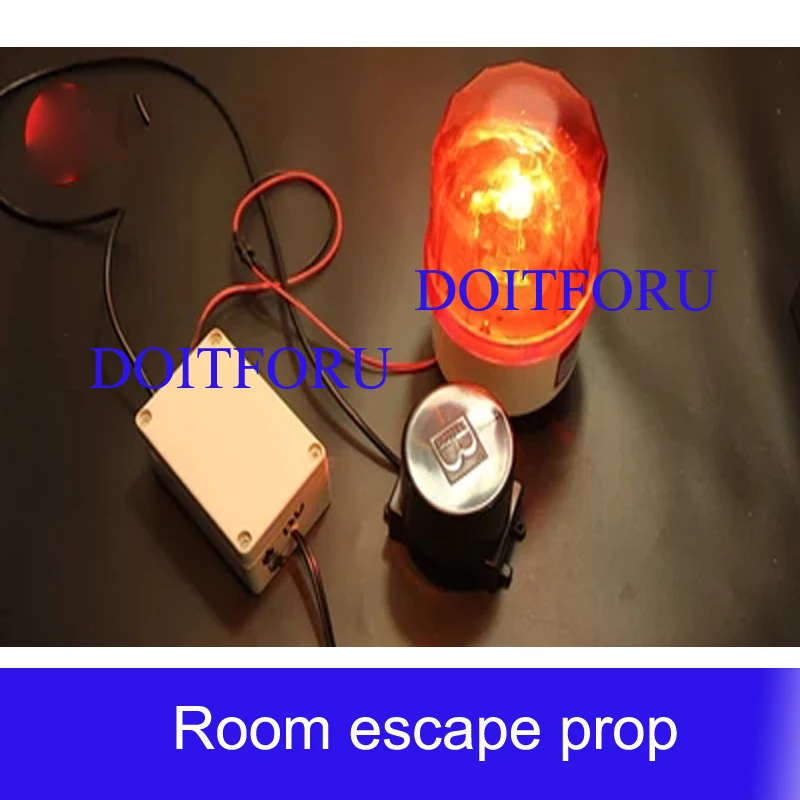 

prision theme escape room game human body induction prop body close to trigger alarm light props