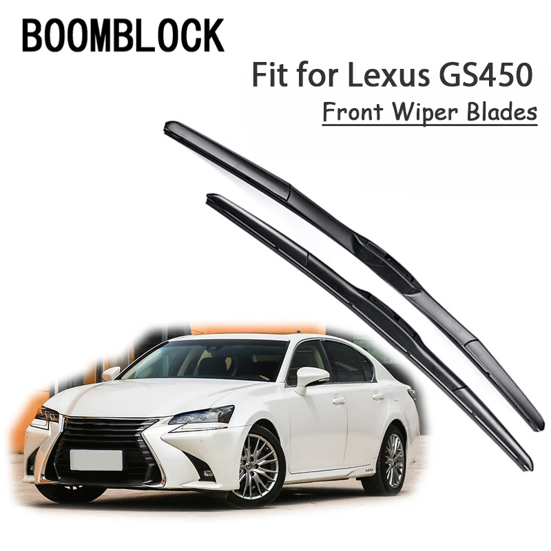 BOOMBLOCK 2PCS High Quality Front Windshield Wiper Blades For Lexus GS450 2016 2015-1997 Accessories