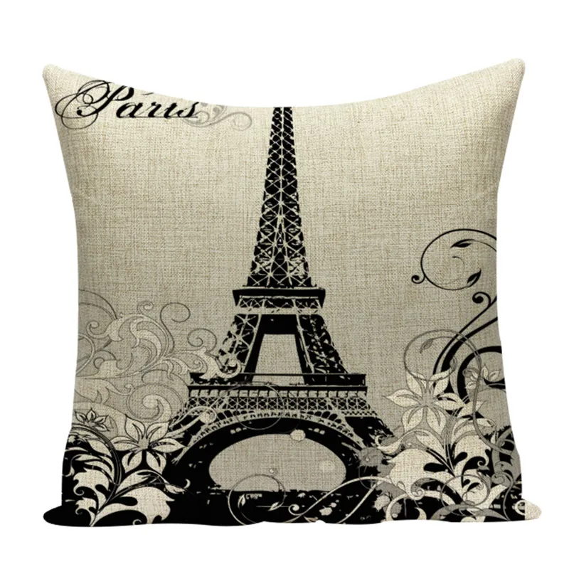 NEW Square colorful Home Cushion Decorative soft seat car Covers linen Notre Dame vintage beautiful suit cushion almohada N(431)