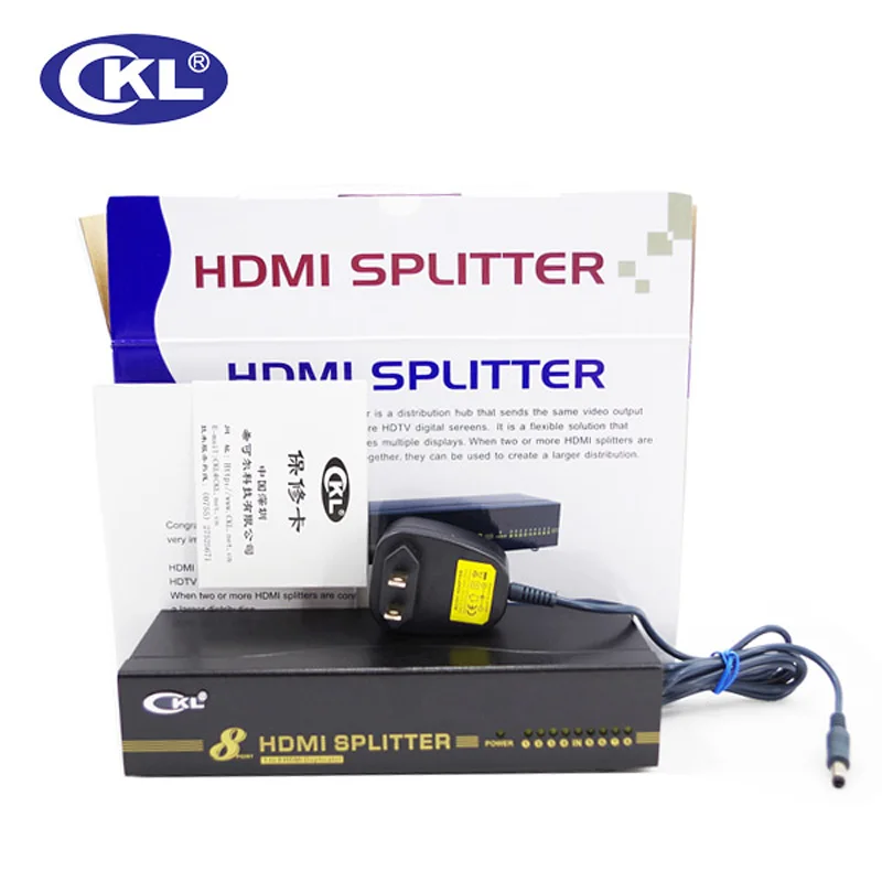 CKL HD-98 عالية الجودة 1*8 8 ميناء مقسم الوصلات البينية متعددة الوسائط وعالية الوضوح (HDMI) دعم 1.4 فولت 3D 1080 وعاء ل شاشة كمبيوتر شخصي HDTV