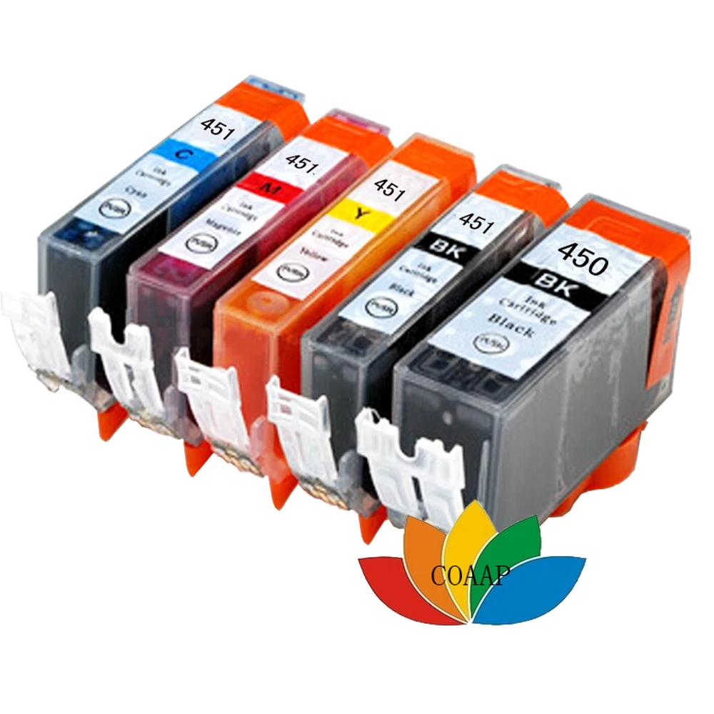 

5 шт. PGI 450 CLI 451 BK C M Y Совместимый картридж для canon PIXMA MG5440 MG5540 MG6440 Ip7240 MX924 IX6540 IX6840 принтер