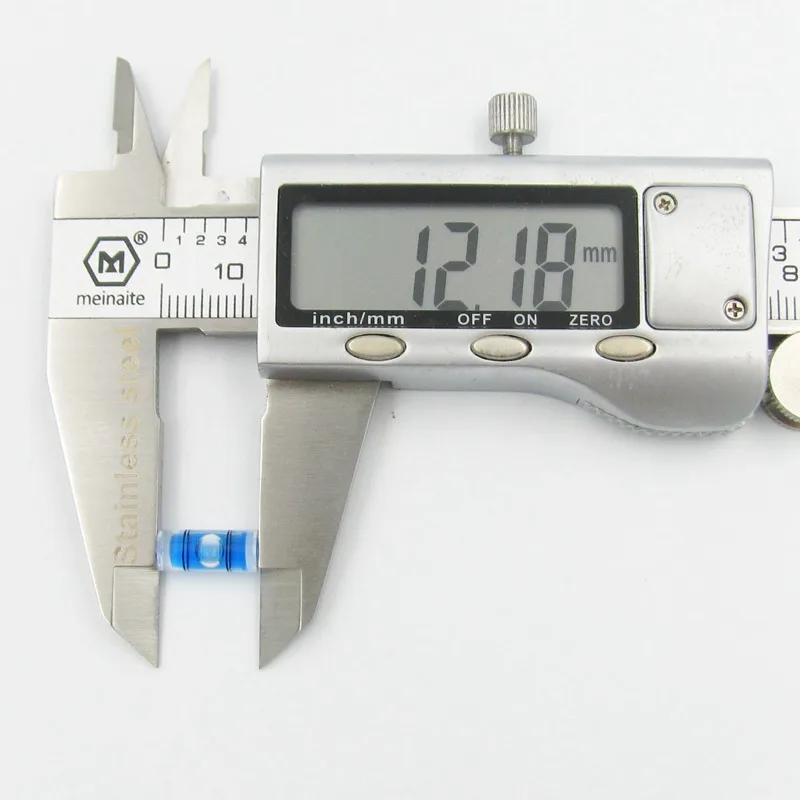 Tube Spirit Level Mini Plastic Tube Level Bubble for Level Measurement Instrument Diameter 5mm Length 12mm Bule Color