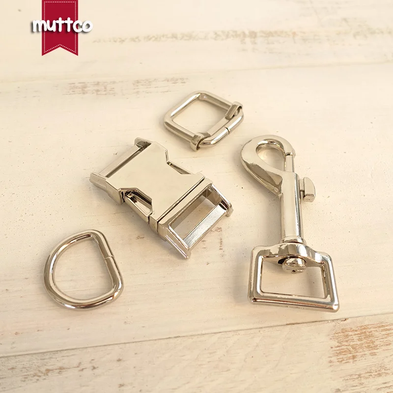 

50sets/lot (metal buckle+adjust buckle+D ring+metal dog clasp/set) Wholesale accessory 20mm metal DIY dog accessories 4 colors