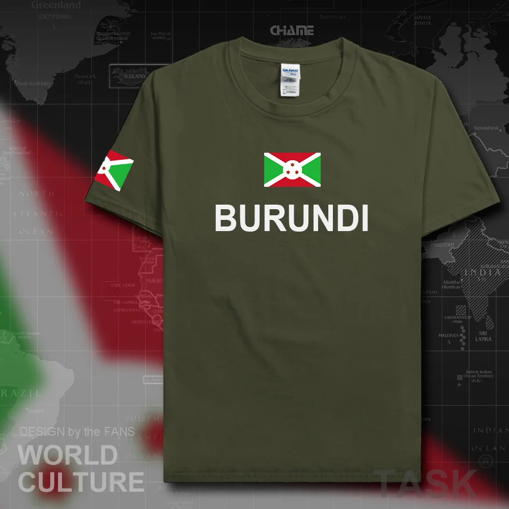 Burundi Burundian men t shirt 2019 jerseys nation team tshirt 100% cotton t-shirt new Short Sleeve country sporting clothing BDI