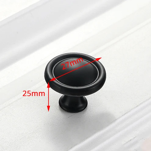 KAK 10 Stück schwarze Schrankgriffe im amerikanischen Stil aus massiver Aluminiumlegierung für Küchenschrank, Schubladenknöpfe, Möbelgriff-Hardware