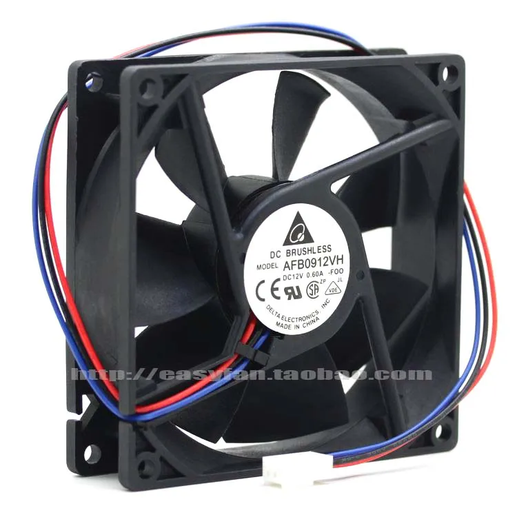 

NEW DELTA AFB0912VH 9025 9CM 0.6A 12V high air volume double ball bearing cooling fan