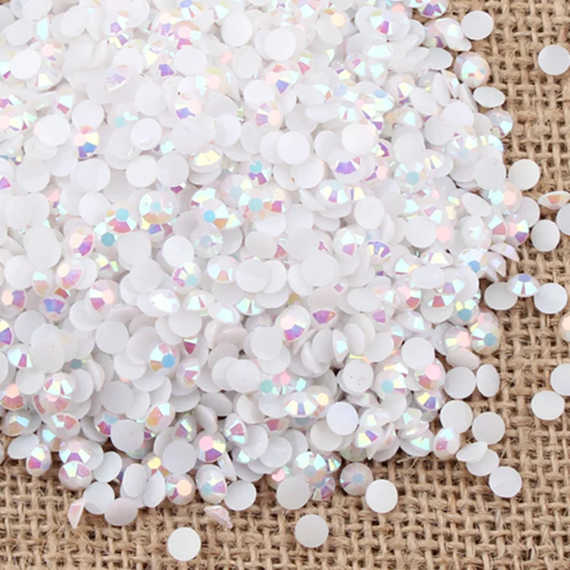 Alinacutle 20g Gems 4mm / 6mm Gems Card Shakers Diamond Flat Back Crystal Acrylic Gemstone Nail Art Sequins Garment Paper Craft