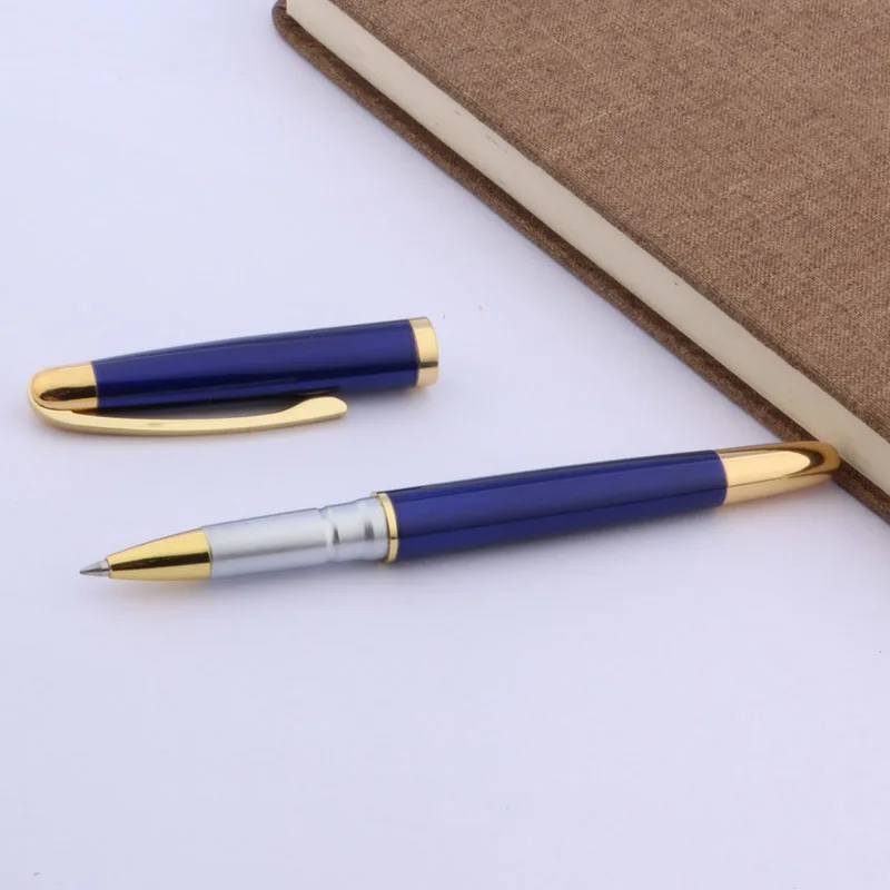 

jinhao Blue 9009 metal golden Trim ROLLER ball PEN