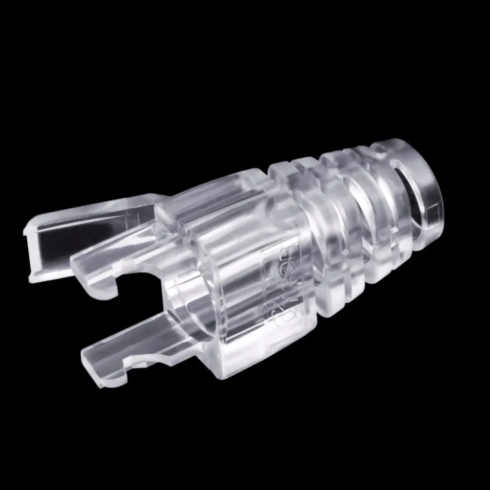 CNCOB-غطاء موصل إيثرنت cat6 rj45 للكمبيوتر ، مخلب مزدوج ، غلاف حماية شفاف ، فتحة 100 مللي متر ، 6.7 قطعة