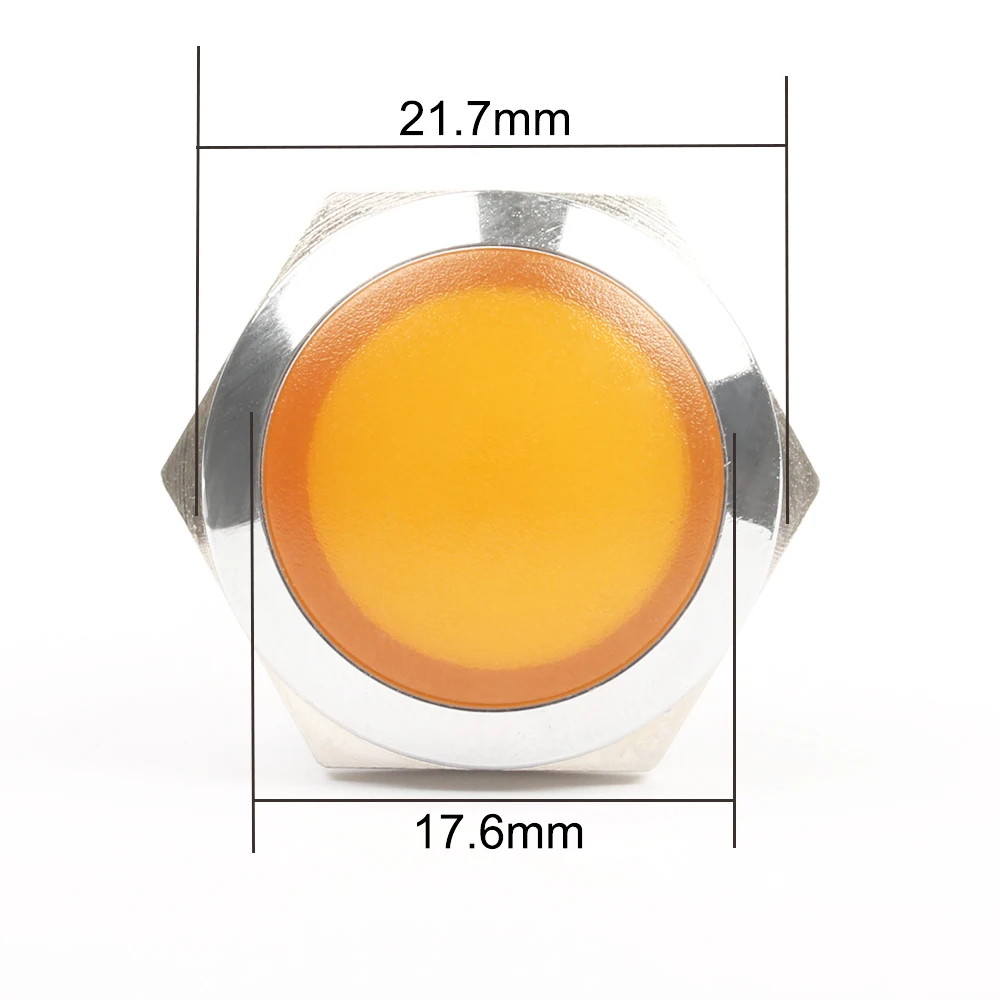 19mm LED Metal Indicator light Waterproof Signal lamp Light 3V 6V 12V 24V 220v Red Yellow Blue White Green Spherical 19ZSD.QX.X
