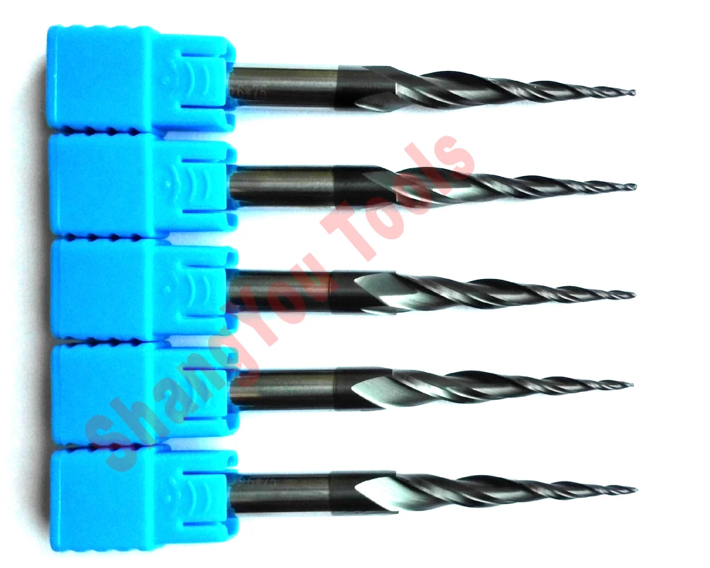 5-pieces-r05-d6-305-75l-2f-hrc55-carbure-de-tungstene-solide-enduit-conique-boule-nez-fraises-coniques-et-cones