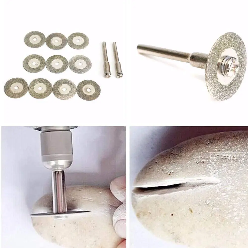 10pcs 20-30mm Diamond Cutting Discs Cut Off Blade Drill For Dremel Rotary Tool Abrasive Disc Dremel Accessories Disco De Corte