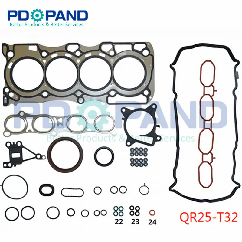 

QR25 QR25DE Engine Full Repair Gasket Set/Kit A0101-3TS0A for Nissan X-TRAIL T32 2.5 2488cc