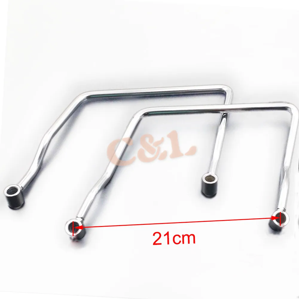 Chrome Saddle bag Support Bar Mount Bracket For Suzuki Boulevard C50 M50 VL800 Volusia