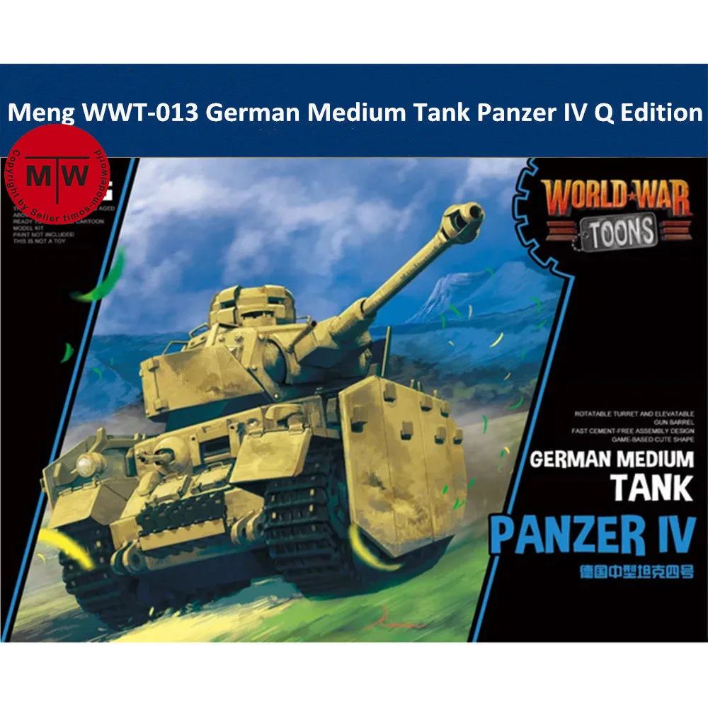 

Meng WWT-013 German Medium Tank Panzer IV Q Edition Plastic Assembly Model Kit Cute