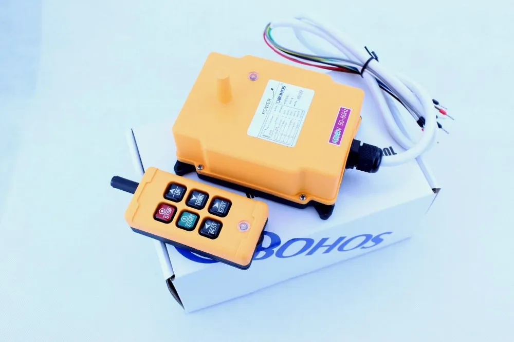 

1pcs HS-6 AC/DC12V 6 Channels Control Hoist Crane Radio Remote Control Sysem Industrial Remote Control Brand New