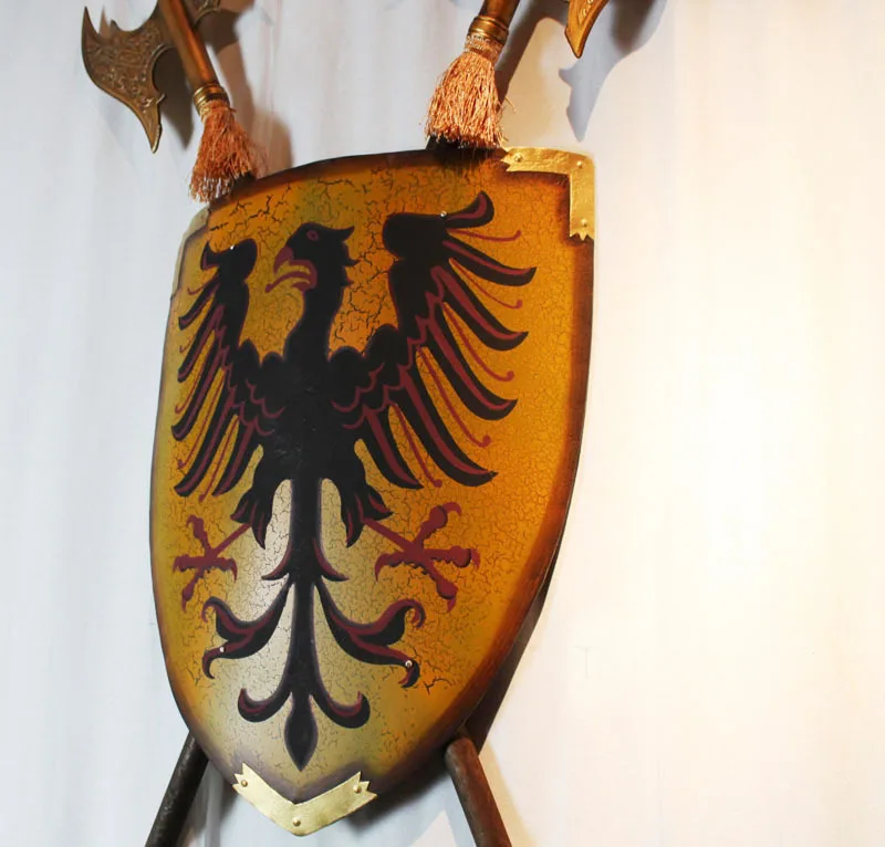 Retro wall decorations / European-style shield with a sword / living BarLobby Wall