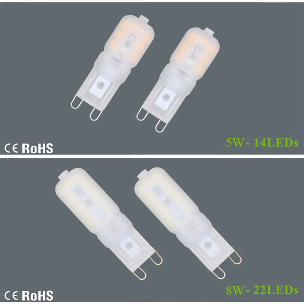 XUNATA 미니 G9 5W 8W 전구 Led 옥수수 빛 AC 220/230/240V 높은 밝은 14/22Led SMD2835 스포트라이트 샹들리에 할로겐 램프 교체