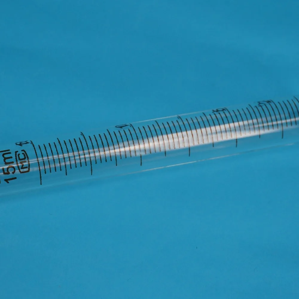 15ml Absolvierte Linie Lab Klar Glas Reagenzglas Runde Bottom mit Stopper