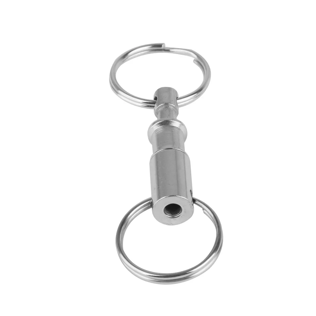 10pcs Dual Detachable Split Keyring Keychains Quick Release Pull-Apart Double Key Chain Lock Holder Removable for Jewelry Making