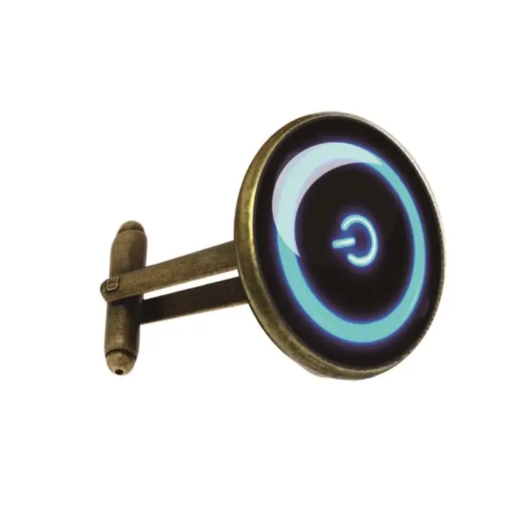 2017 biżuteria rzemieślnicza spinki do mankietów koszula dla mężczyzn spinki do mankietów spinki do mankietów z ślubu szkła wysokiej jakości On Off spinki do mankietów