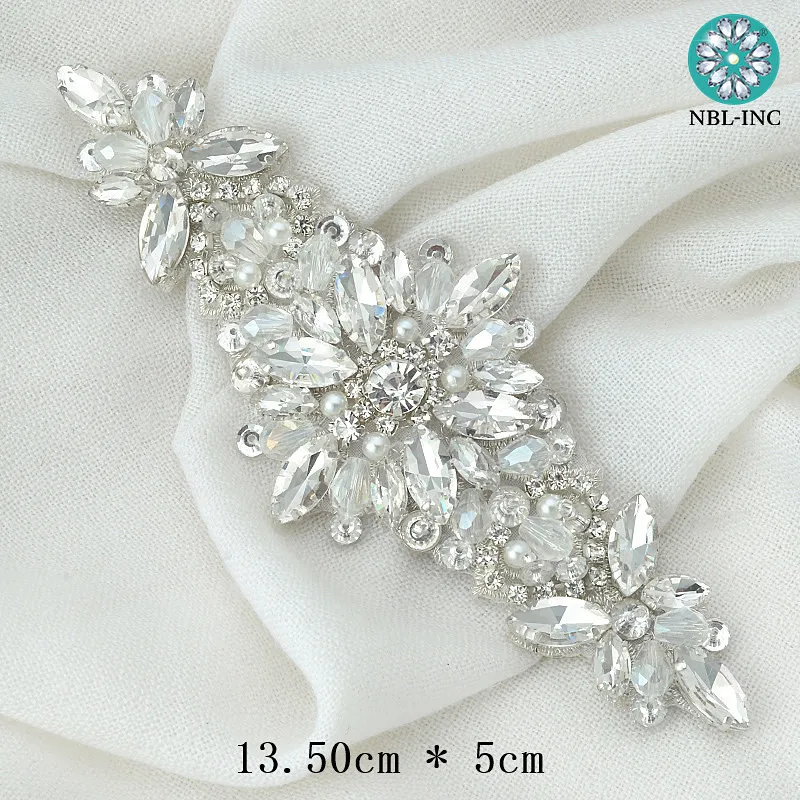 Imagem -02 - Personalizado Rhinestone Applique para Cinto de Casamento Contas de Cristal Claro de Ouro Rosa Faixas de Noiva Wdd0924 30 Pcs