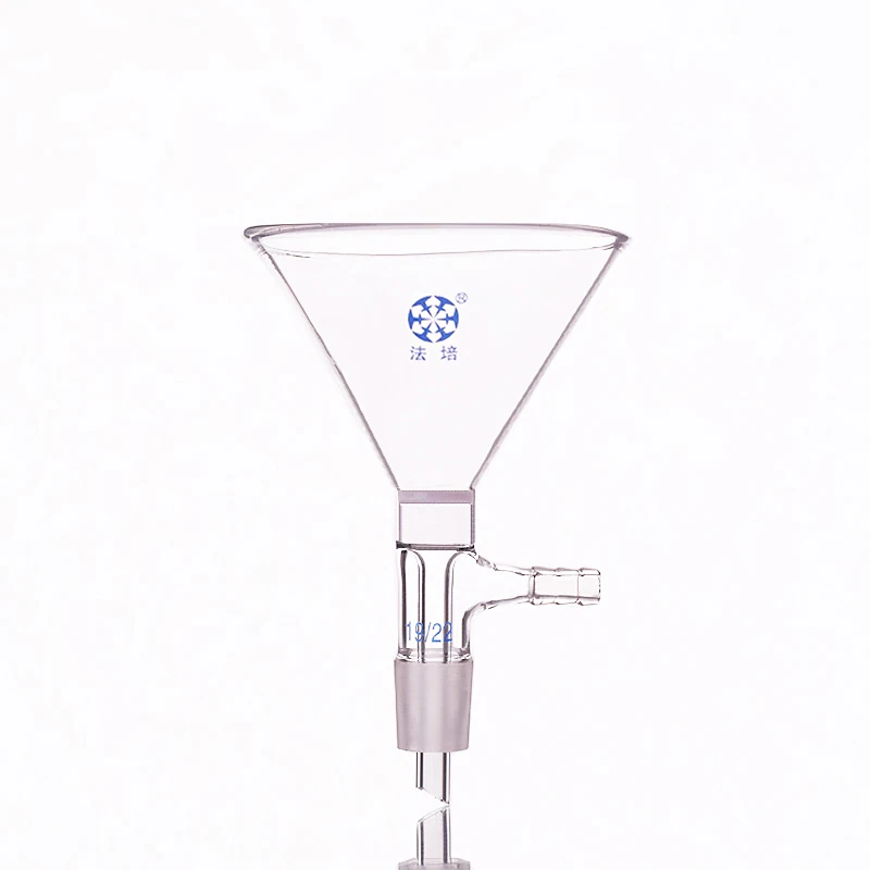 

Taper sand funnel,O.D. of the Opening=60mm,Joint 19/22,Glass cone funnel funnel,Triangle sand core filter cartridge